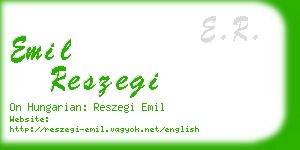 emil reszegi business card